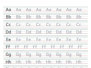 字母字帖效果图