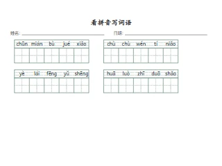 看拼音写词语效果图